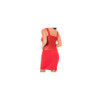 Robe sensuelle et habillée avec maille transparente rouge 